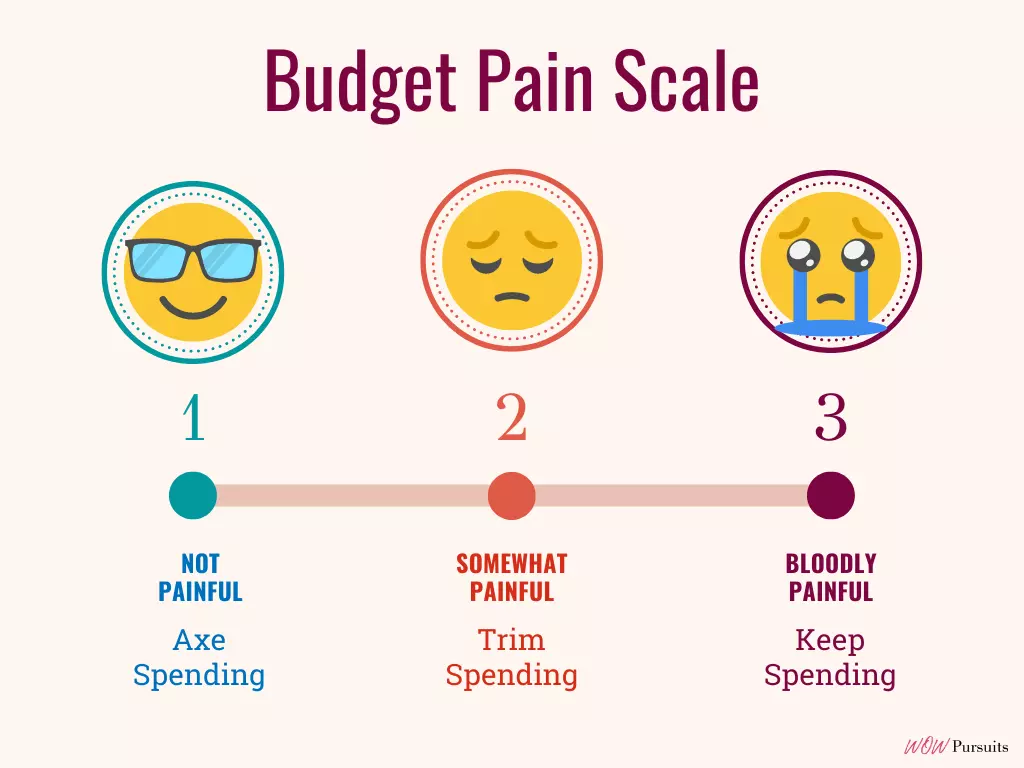 budget pain scale 1 to 3