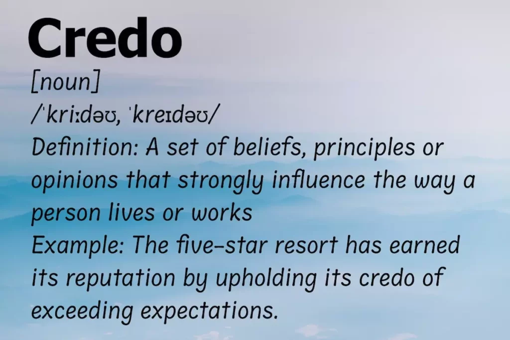 the meaning of credo