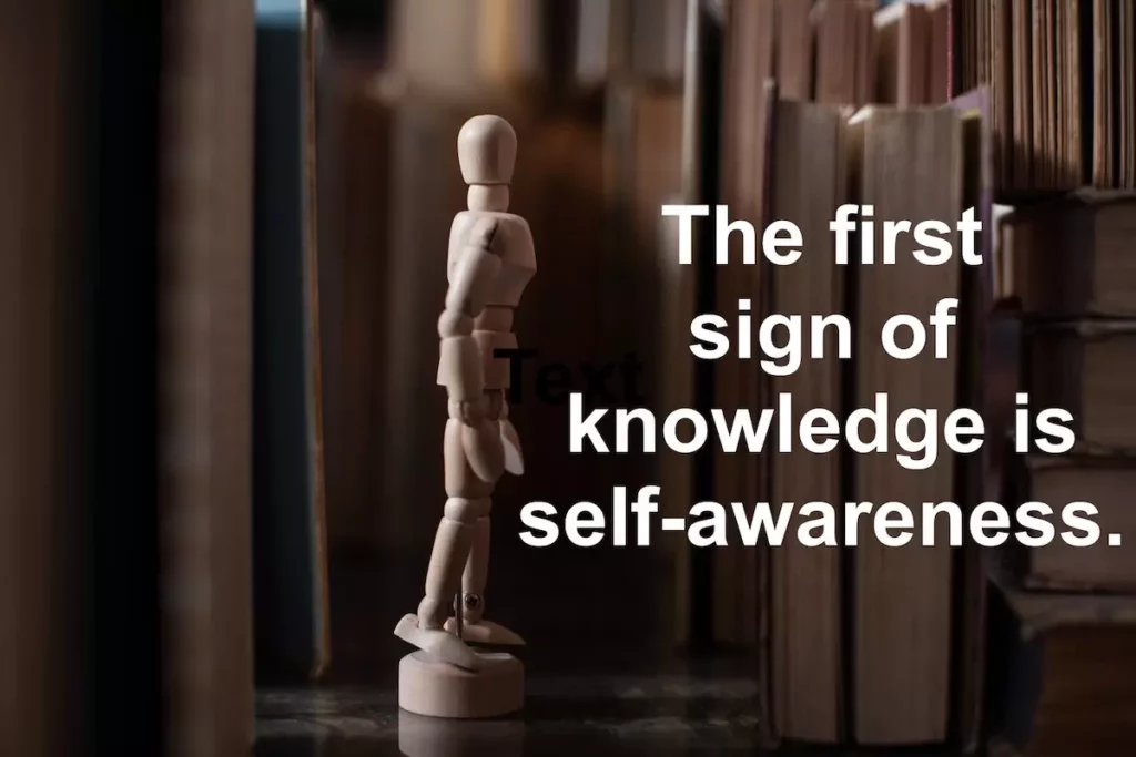 Quote: The first sign of knowledge is self-awareness