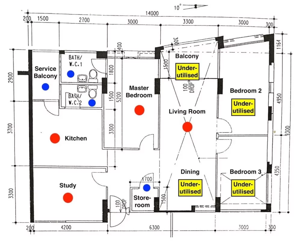 5-room hdb flat floor plan