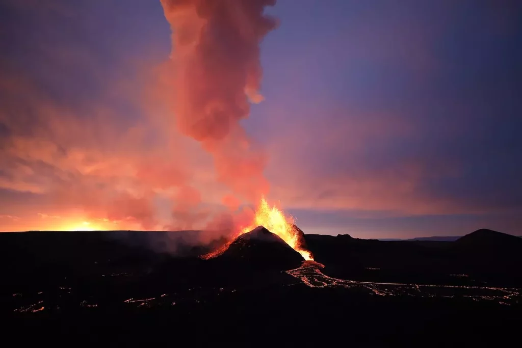 volcano exploding